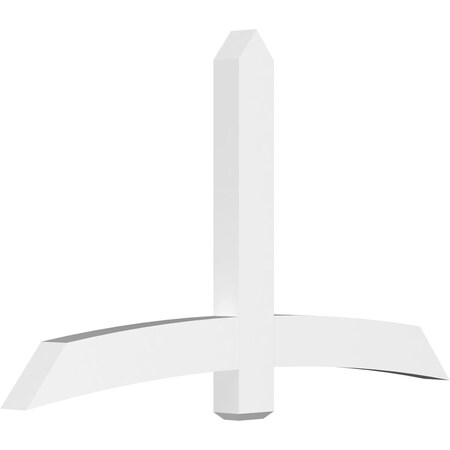 Ekena Millwork Bellingham Architectural Grade PVC Gable Bracket, 72"W x 42"H x 4"D x 6"F, 14/12 Pitch GBP072X42X0406BEL00